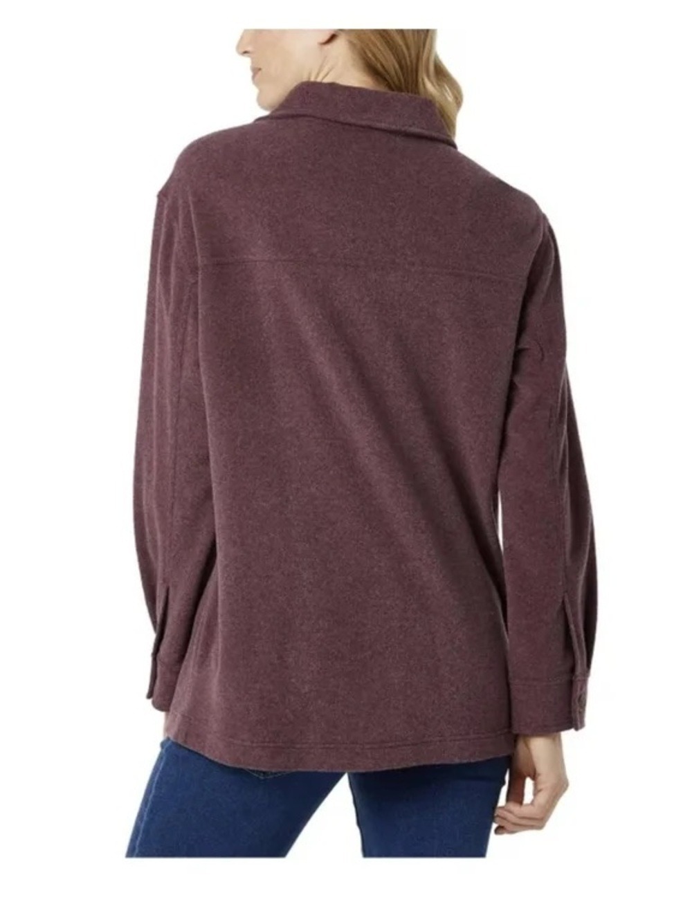 NWOT 32 Degrees Heat Women's Relaxed Fit Long Sleeve Button-Up Shirt Size Small - Picture 3 of 8